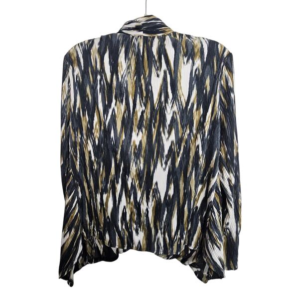 Vintage Alberto Makali Open Front Cardigan Artsy Crimped Art To Wear Size M - Picture 7 of 7